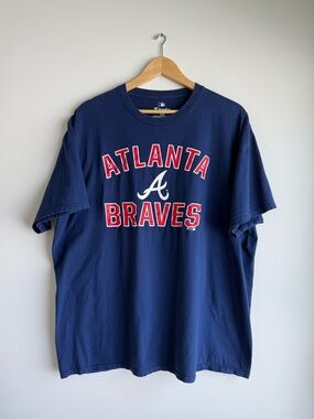 Atlanta Braves Fanatics Tee 2XL Navy MLB Graphic Shirt